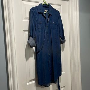 Maison Jules denim button-up dress